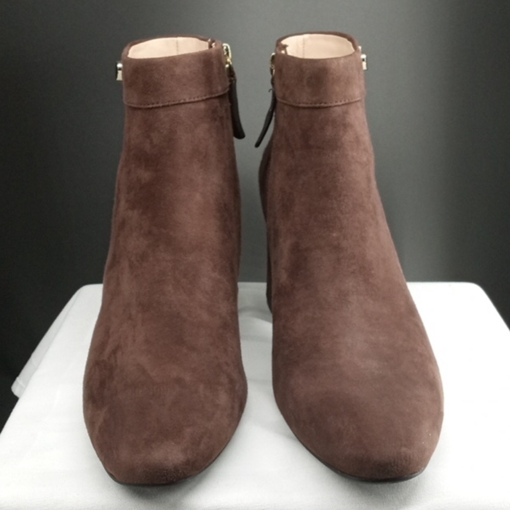 Kate Spade Adalyn Chocolate Brown Suede Ankle Boots 9.5